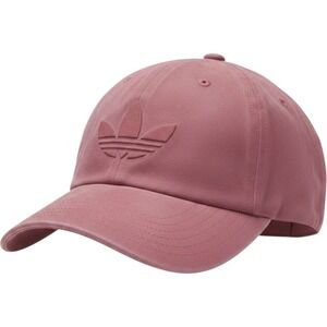 Adidas Originals Women Faux Suede Trefoil Baseball Cap Mauve Pink 977011-E